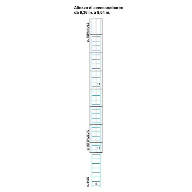 Vendita online Scala a gabbia alla marinara Self System 9,36 m.